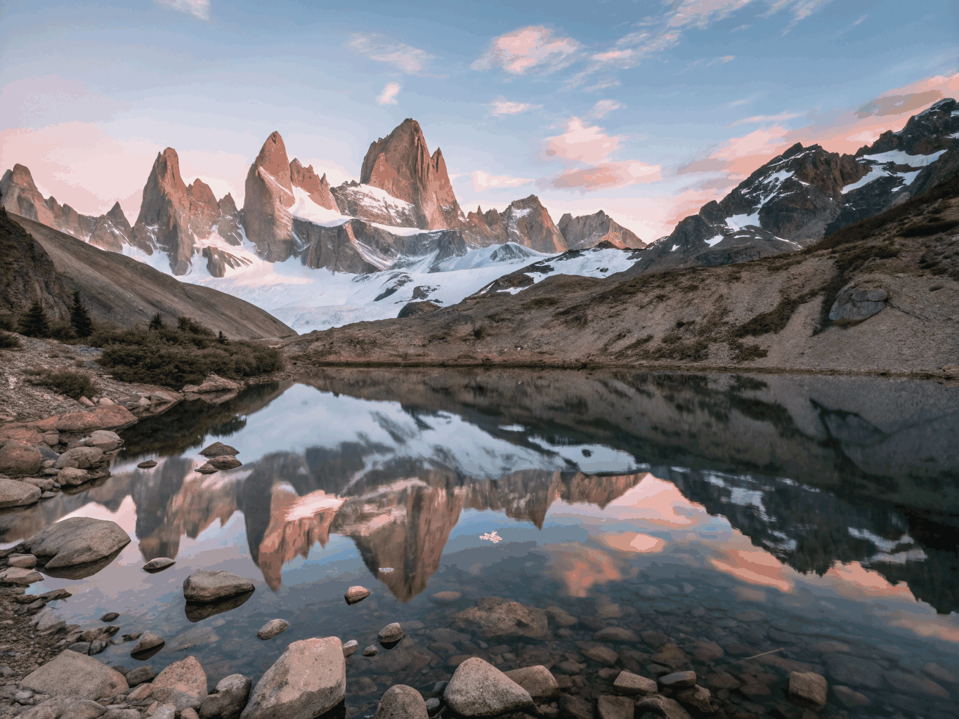 Breathtaking mountain vista in Patagonia